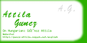 attila guncz business card